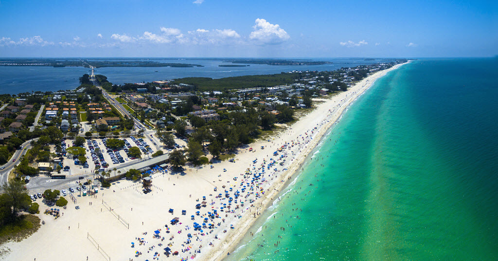 Anna Maria Island Florida beaches aerial