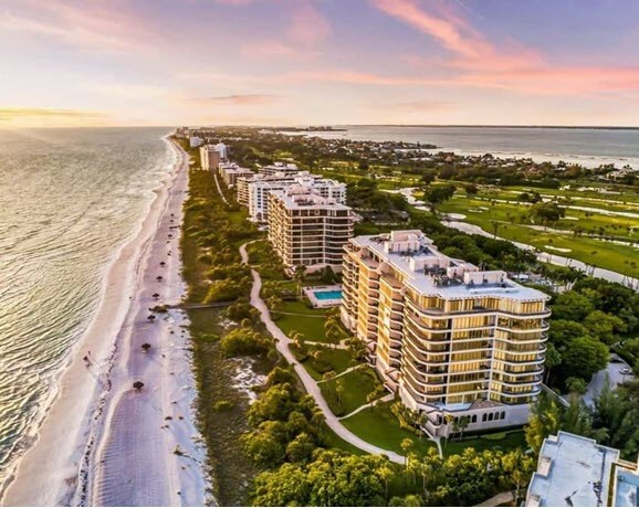 L'Ambiance condos on Longboat Key, Sunset