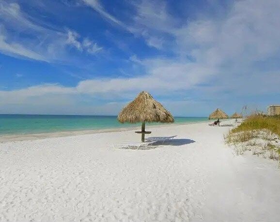 L'Ambiance private beach in Longboat Key Club